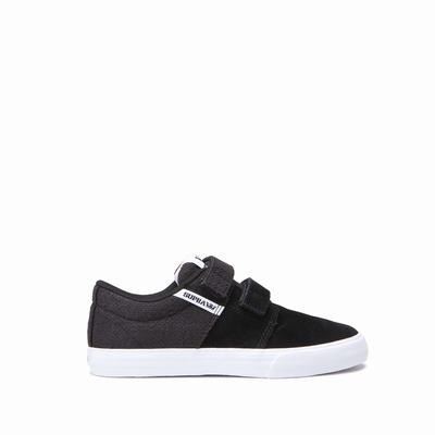 Supra STACKS II VULC VELCRO - Lasten Tennarit - Mustat